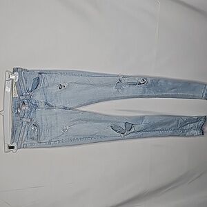 Rag & Bone The Dre slim boyfriend skinny low rise raw hem blue jeans sz 26